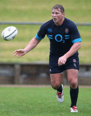 England's Dylan Hartley wings the ball out, Onewa Oval, Auckland,  June 9, 2014