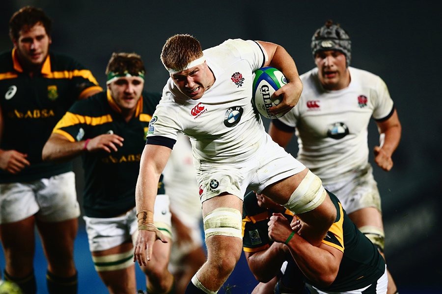 Ross Moriarty of England charges forward