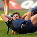 Australia's Adam Ashley-Cooper stretches in training