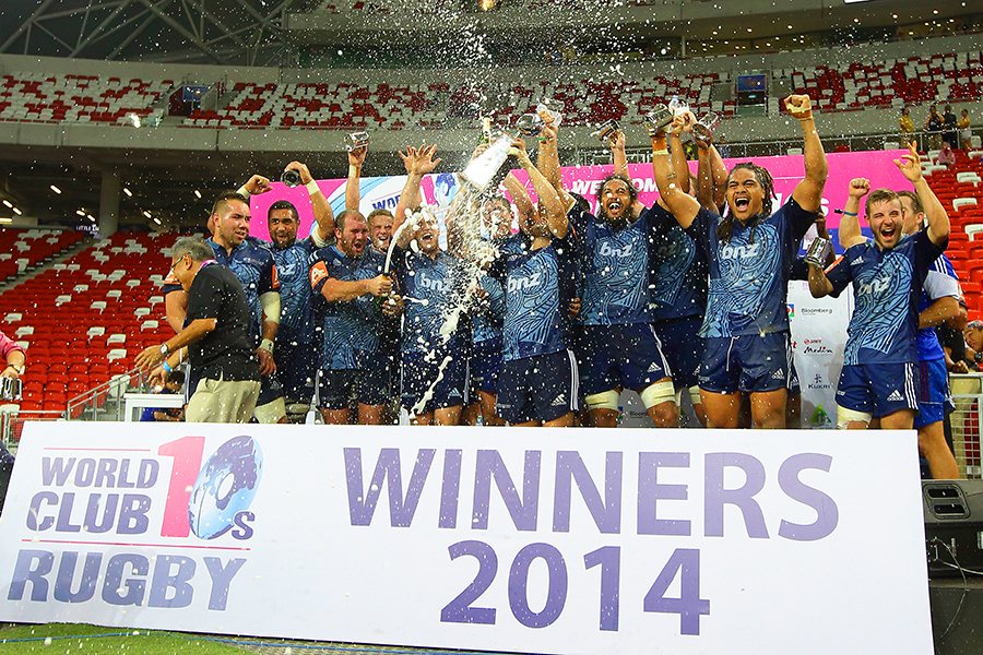 The Blues celebrate their World Club 10s victory