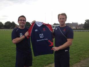 Mike Friday and Peter Richards are unveiled by London Scottish, Richmond, July 2, 2014