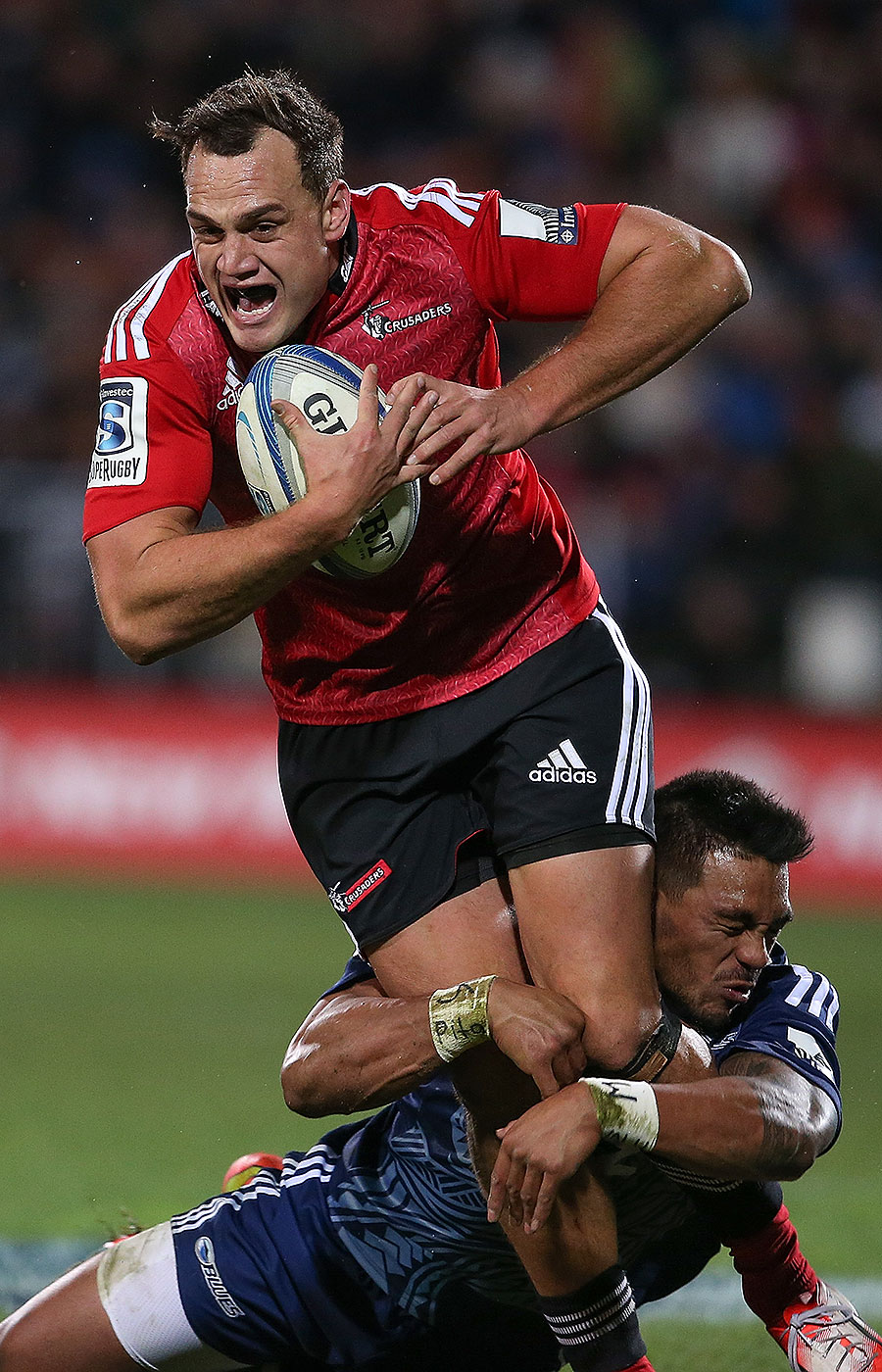 The Crusaders' Israel Dagg is tackled