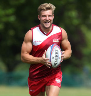 England Sevens captain Tom Mitchell in training for the Commonwealth Games, July 10, 2014