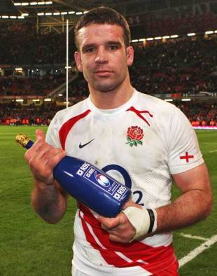 England's Joe Worsley holds the Man of the Match award following a clash with Wales, Wales v England, Six Nations Championship, Millennium Stadium, Cardiff, Wales, February 14, 2009