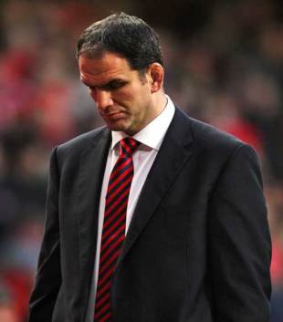 England manager Martin Johnson contemplates his side's clash with Wales at the Millennium Stadium, Wales v England, Six Nations Championship, Millennium Stadium, Cardiff, Wales, February 14, 2009