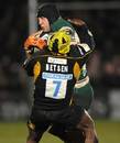 Leicester's Ben Kay is tackled by Wasps' Serge Besten