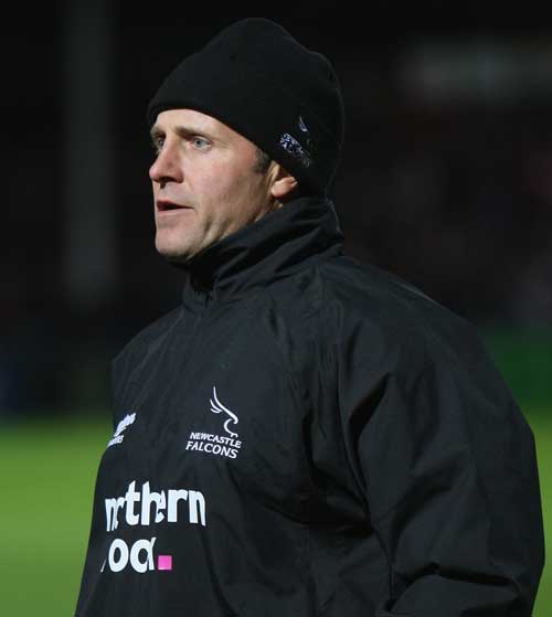 Newcastle assistant coach Alan Tait watches his side in action