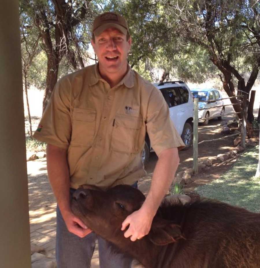 Toulon lock Bakkies Botha looks at home on his farm back in South Africa