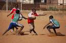 Senegalese children enjoy rugby