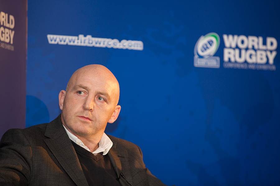 Keith Wood attends a conference