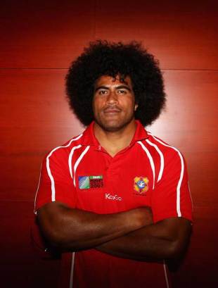 Finau Maka of Toulouse and Tonga poses for a headshot during a press conference for the Tongan World Cup team, September 26 2007.