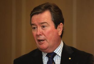 Australian Rugby Managing Director and CEO John O'Neill talks during a SANZAR press conference at Burswood casino on July 18, 2008 in Perth, Australia. 