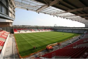 The new Scarlets' stadium continues to take shape, 22 September 2008