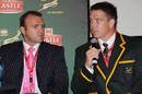 SA Rugby acting managing director Andy Marinos and Springboks skipper John Smit speak to the media