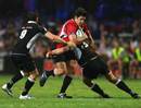 Lions centre Jaque Fourie takes on the Sharks defence