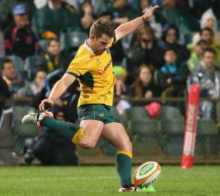 Wallabies fly-half Bernard Foley slots home the winning conversion, Australia v South Africa, Rugby Championship, Patersons Stadium, Perth, September 6, 2014