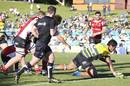 Sydney Stars lock Will Skelton barges over for a try