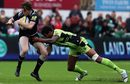 Simon Hammersley is tackled Courtney Lawes