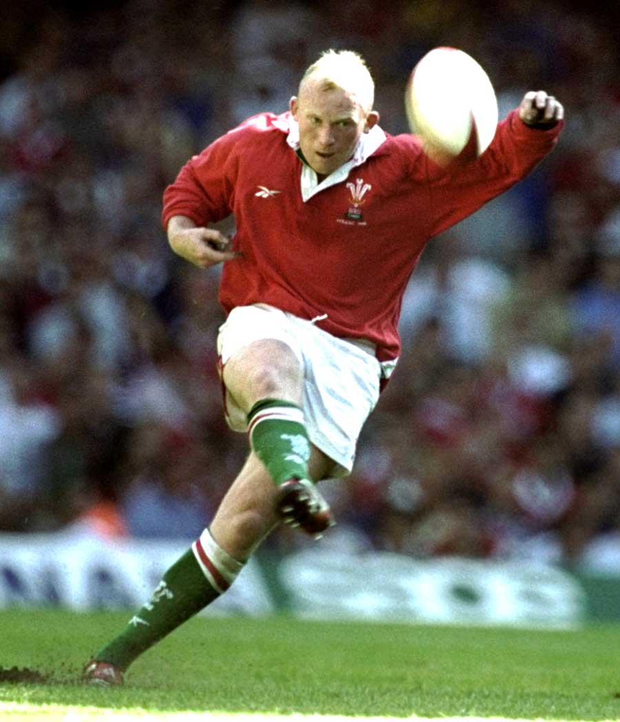 Wales' Neil Jenkins goes for the posts
