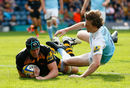 Wasps' James Gaskell crashes over against Newcastle