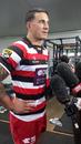 Sonny Bill Williams talk to the press at a Counties Manukau media session