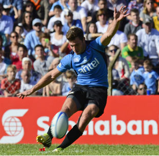 Outside half Felipe Berchesi scored 21 points as Uruguay qualified for the 2015 Rugby World Cup, Uruguay v Russia, World Cup qualifier, Charrua Stadium, Montevideo October 11, 2014