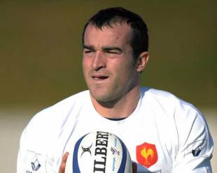 France centre Benoit Baby during training at Marcoussis, November 4, 2008