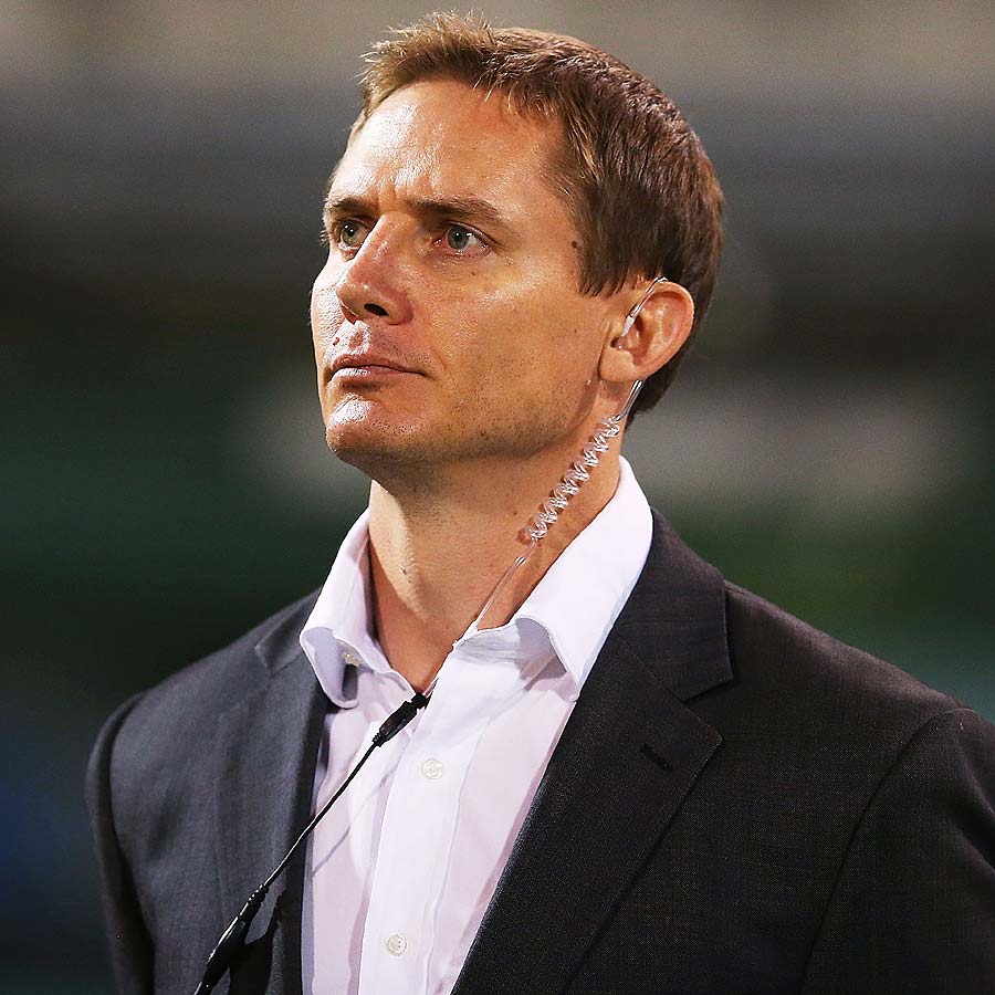 Brumbies coach Stephen Larkham looks on, Super Rugby, Brumbies v Queensland Reds,  GIO Stadium, Canberra, February 22, 2014