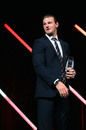 Rob Horne receives the try of the year award at the 2014 John Eales Medal night