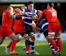 Bath's David Sisi tries to make some yards against Toulouse