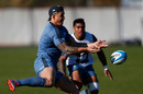 Sonny Bill Williams passes the ball during an All Blacks training session