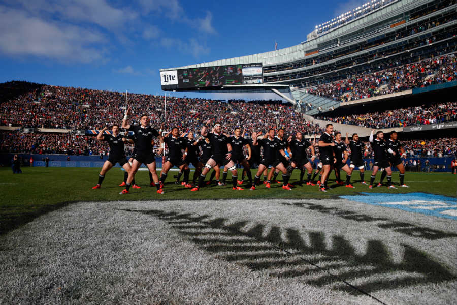 Haka time for the All Blacks in Chicago