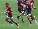 Semesa Rokoduguni goes through his paces in training
