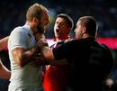 England's Chris Robshaw confronts Dane Coles