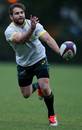 South Africa's Cobus Reinach spins the ball out in training