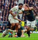 Billy Vunipola charges through the South Africa defence