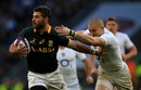 Willie Le Roux fends off Mike Brown