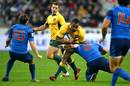 Australia's Tevita Kuridrani breaks through the defensive line