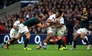 Billy Vunipola charges forward for England