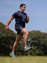 New South Wales Waratahs' Dave Dennis performs a training drill
