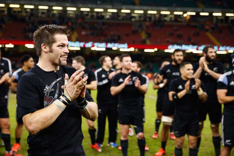 New Zealand's Richie McCaw enjoys the moment