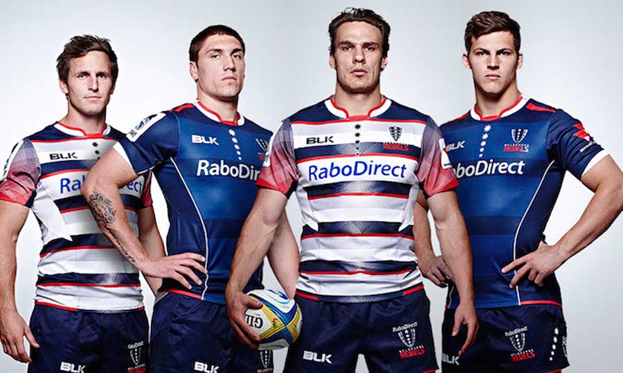 Melbourne Rebels have launched their 2015 playing kit with hoops on the jumper