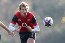 England's Billy Twelvetrees catches the ball during training