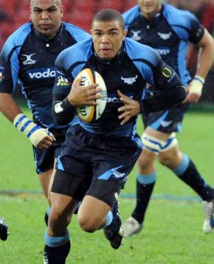 Winger Bryan Habana injects some pace into a Bulls attack, Lions v Bulls, Super 14, Coca-Cola Park, Johannesburg, South Africa, February 28, 2009