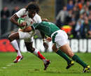 England's Paul Sackey is tackled by Ireland's Luke Fitzgerald