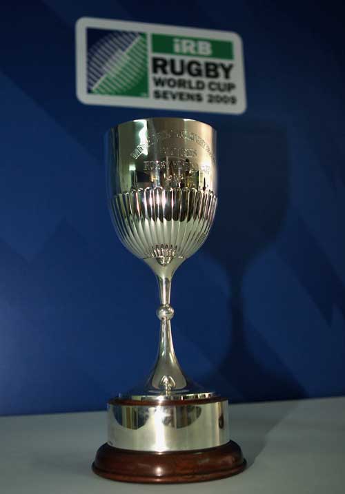 The IRB Rugby World Cup Sevens trophy