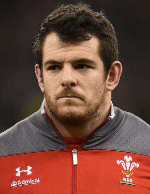 Aaron Jarvis lines up for the national anthem, Wales v South Africa, Autumn International, Millennium Stadium, Cardiff, November 29, 2014