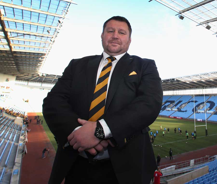 Wasps coach Dai Young takes in his new surroundings at the Ricoh Arena