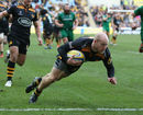 Wasps' Joe Simpson scores their first try at their new home