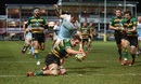 Calum Clark touches down for a Northampton try